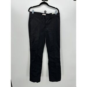 Dickies Womens Black Straight Leg Work Pants Trousers FP322BK Size 8/32 NEW